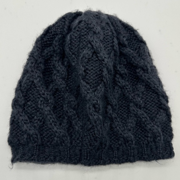 Wooden Ships Cable Knit Wool Blend Beanie Gray - Picture 1 of 5